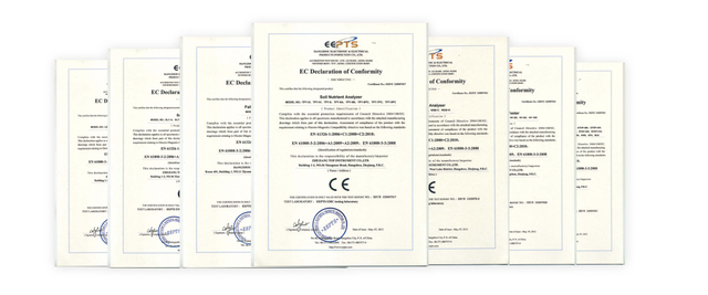 CE---OUR CERTIFICATE ABOUT LABORATORY INSTRUMENT